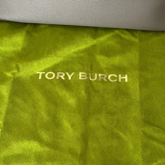 Tory Burch McGraw Pebbled Leather Tote in Silver Maple - Picture 2 of 13